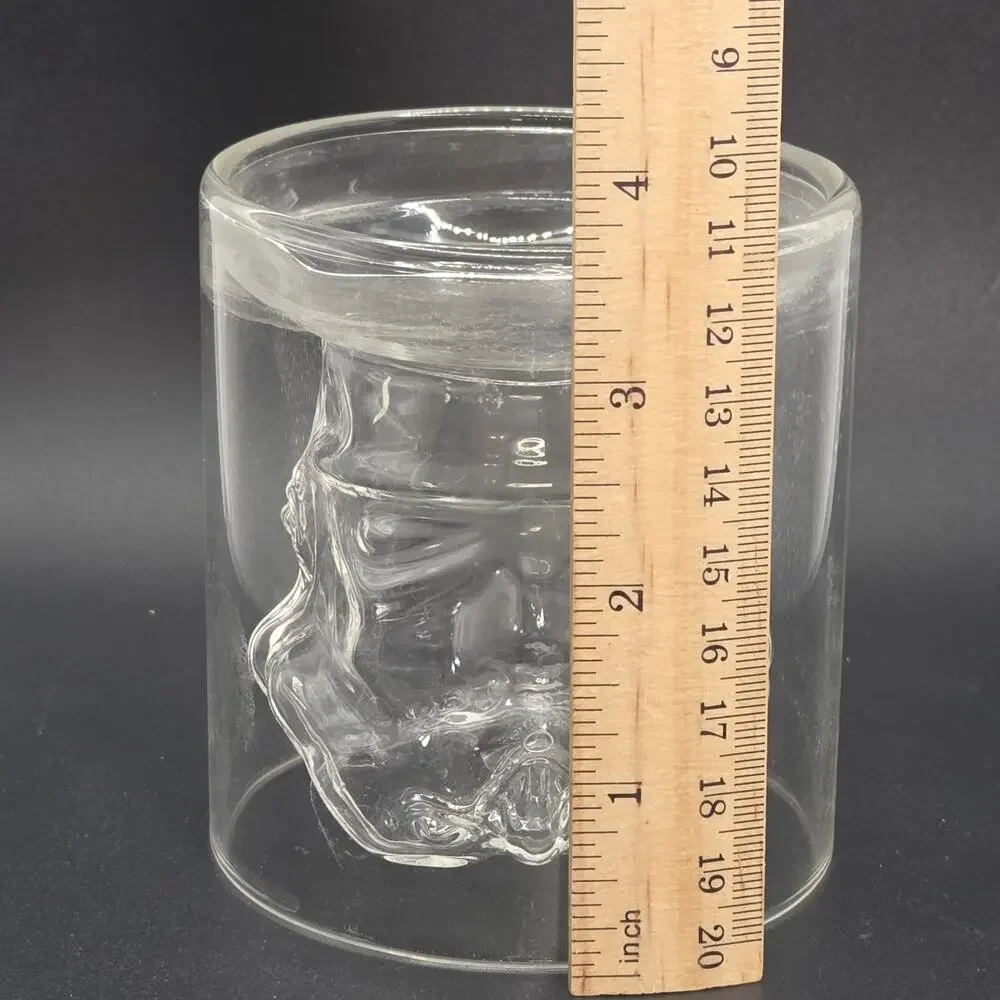 JoyJolt Star Wars Stormtrooper 3D Drinking Glass 6.5oz Helmet Double Wall Mug